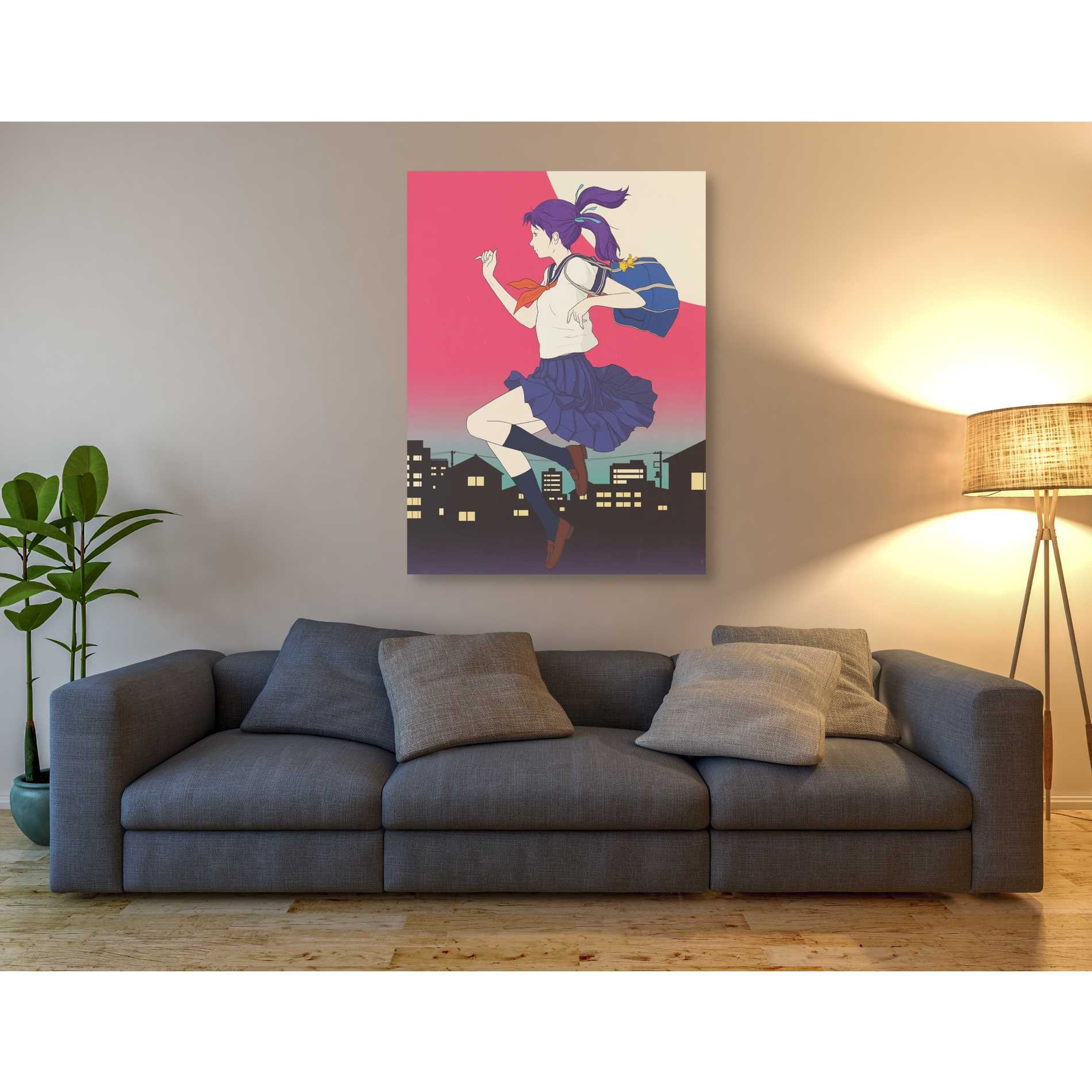 'Machikado Twilight' by Sai Tamiya, Canvas Wall Art,40 x 54