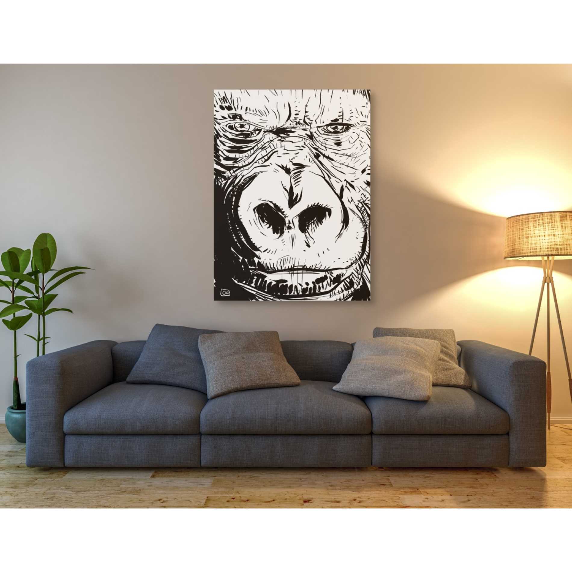 'Gorilla' by Giuseppe Cristiano, Canvas Wall Art,40 x 54