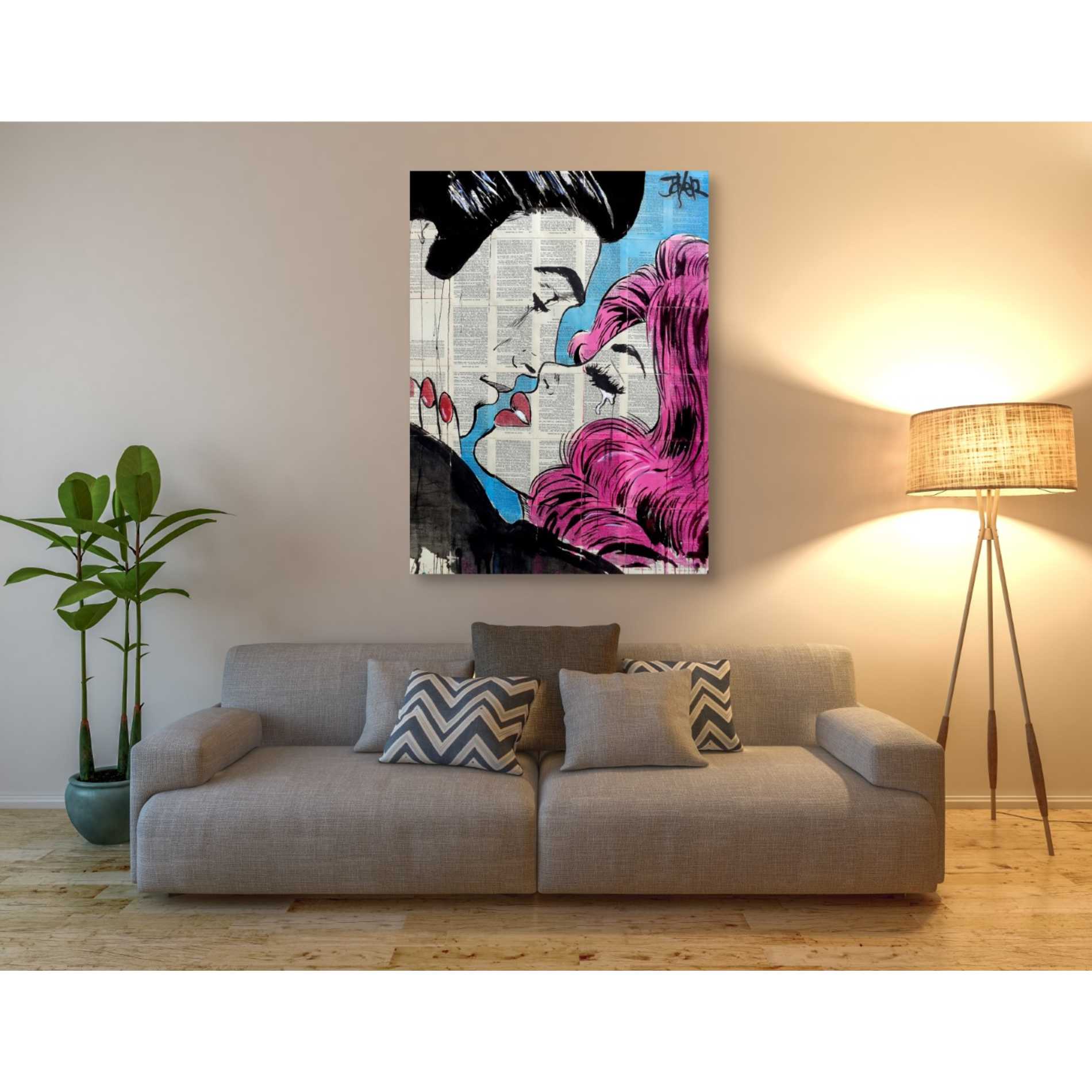 'Moments Like This Go Pop' by Loui Jover, Canvas Wall Art,40 x 54