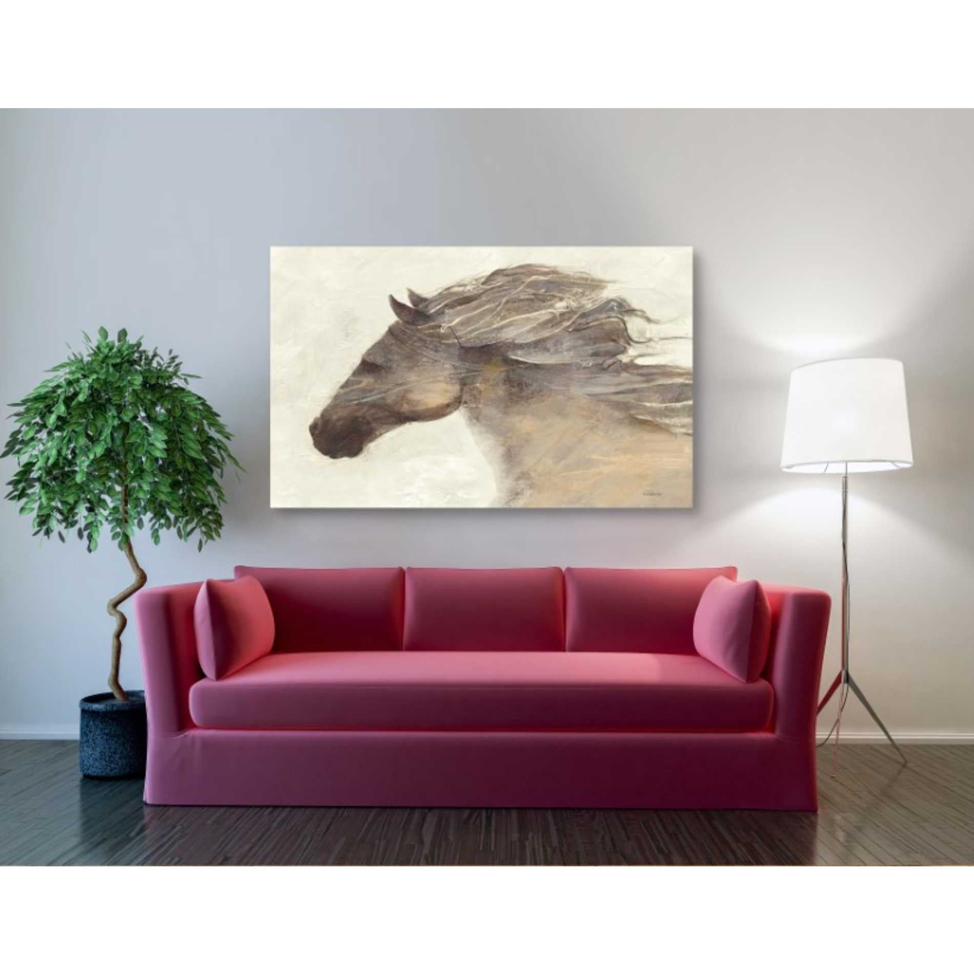 'Into the Wind Ivory Crop' by Albena Hristova, Canvas Wall Art,54 x 40