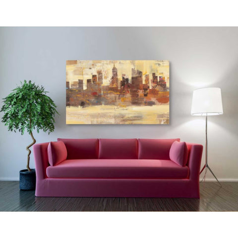 Image of 'City Skyline at Dusk' by Albena Hristova, Canvas Wall Art,54 x 40