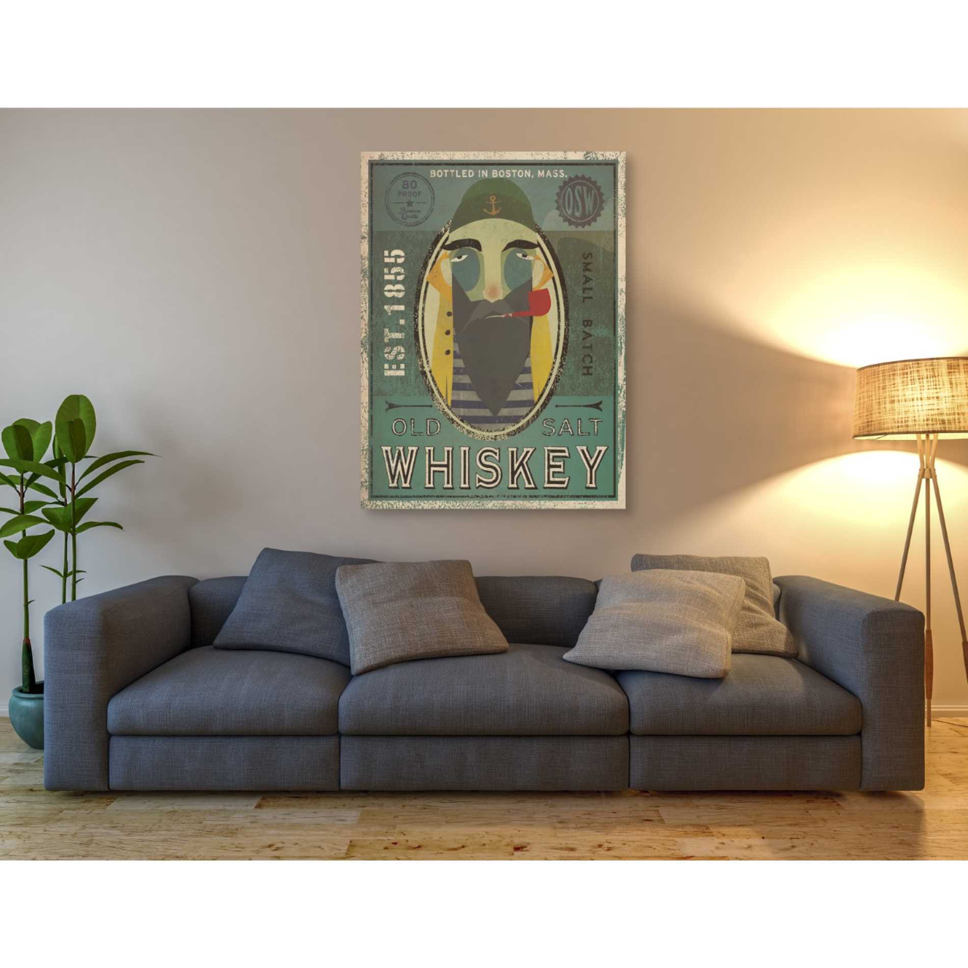 'Fisherman VII Old Salt Whiskey' by Ryan Fowler, Canvas Wall Art,40 x 54