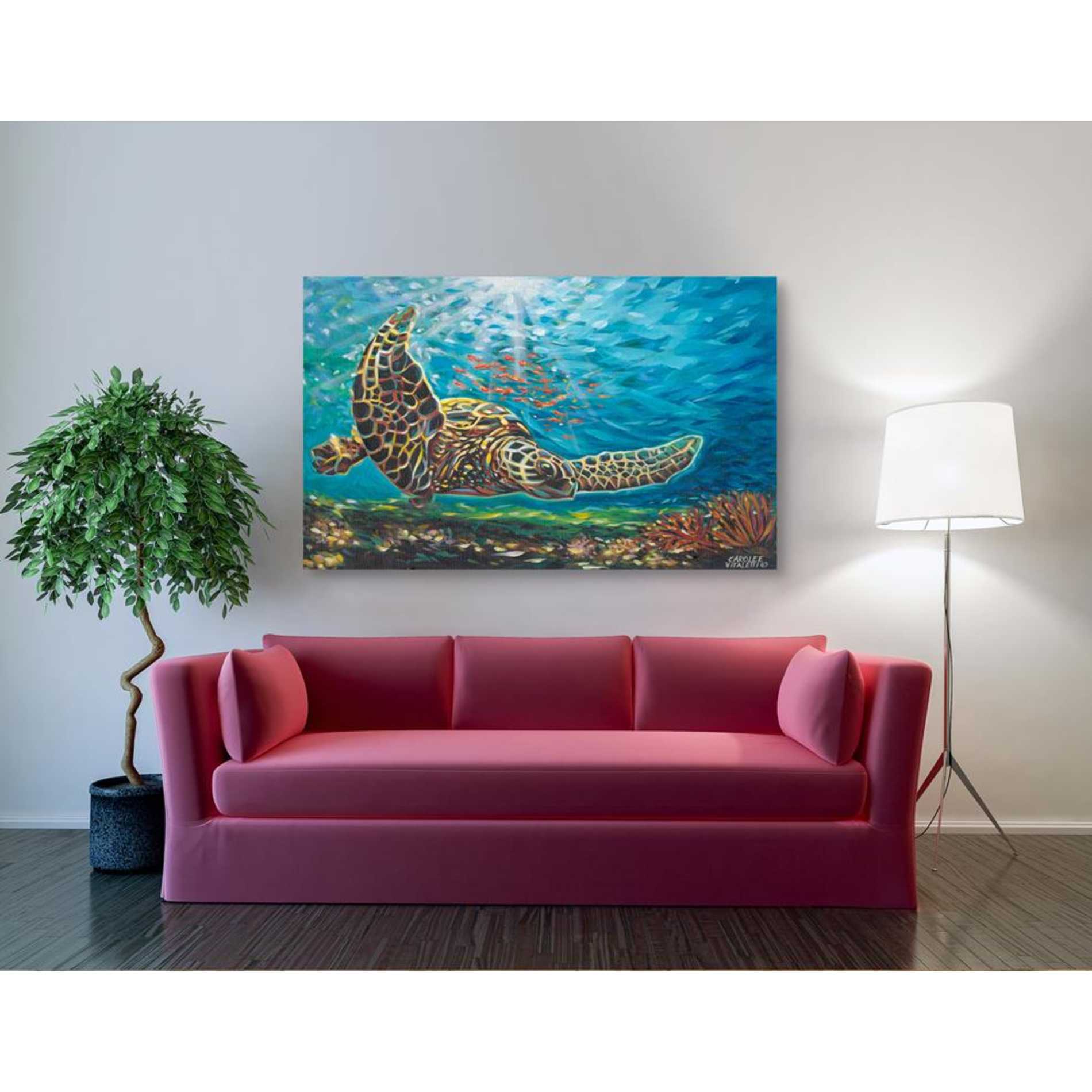 'Deep Sea Swimming I' by Carolee Vitaletti Giclee Canvas Wall Art