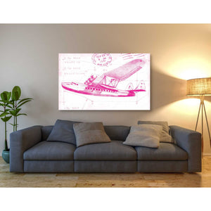 'Flight Schematic III in Pink' by Ethan Harper Canvas Wall Art,54 x 40
