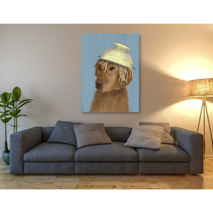 'Golden Retriever and Spaghetti' by Fab Funky Giclee Canvas Wall Art