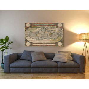 'Antique World Map 36x48' by Vision Studio Giclee Canvas Wall Art