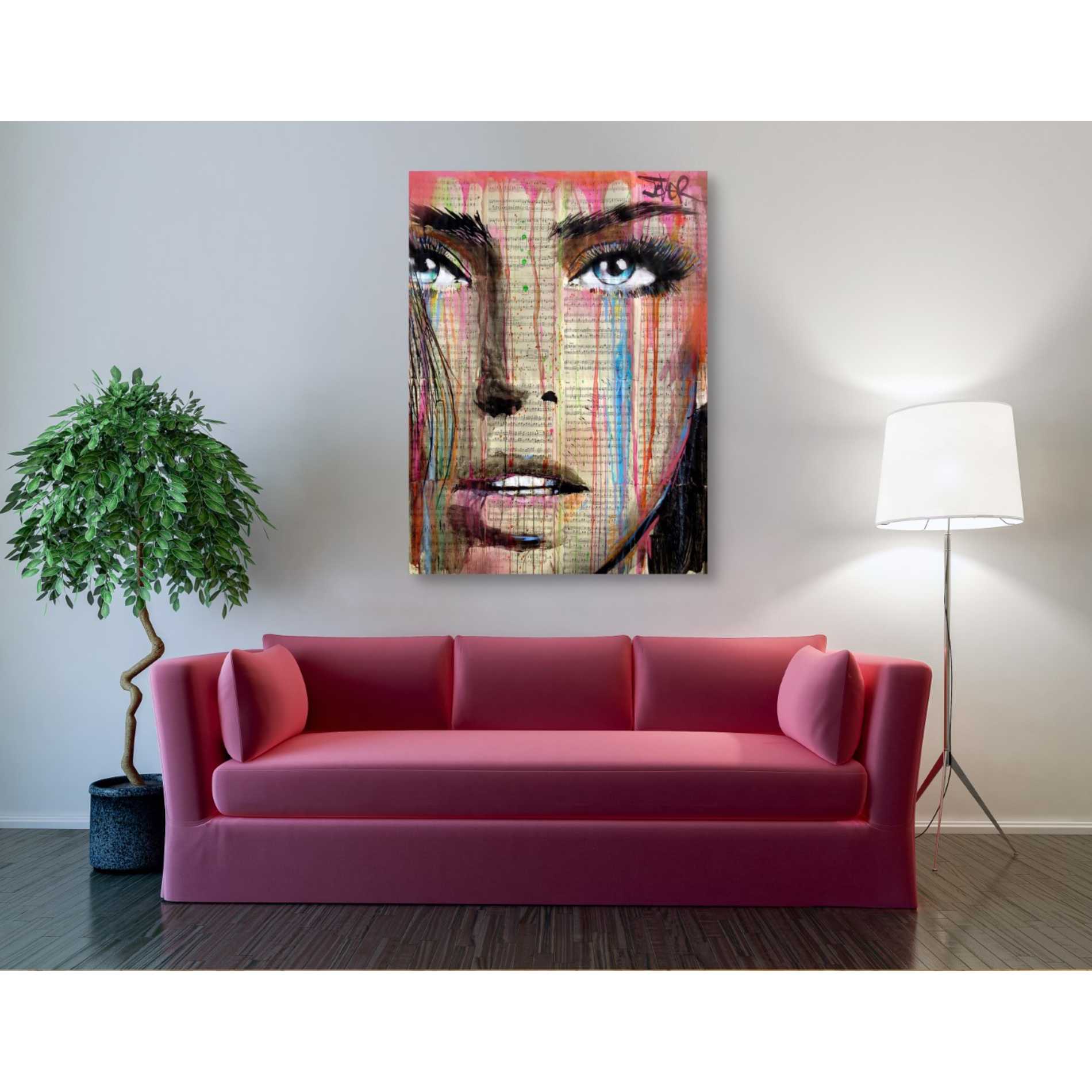 'Jaime Mon Amour' by Loui Jover, Canvas Wall Art,40 x 54
