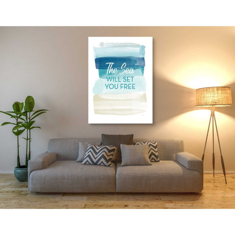 Image of 'Sea Will Set You Free' by Linda Woods, Canvas Wall Art,40 x 54