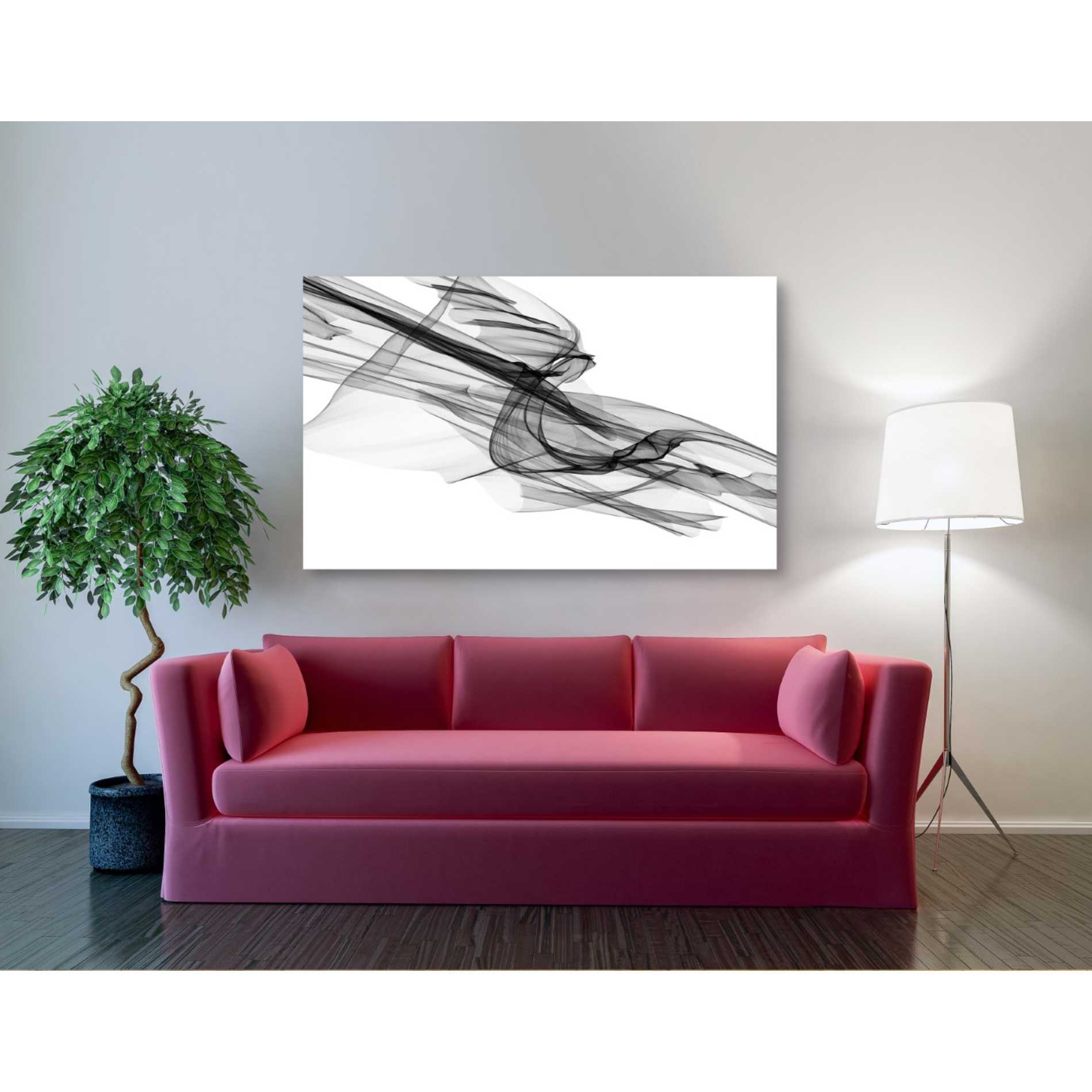 'Abstract Black and White 19-48' by Irena Orlov, Canvas Wall Art,54 x 40