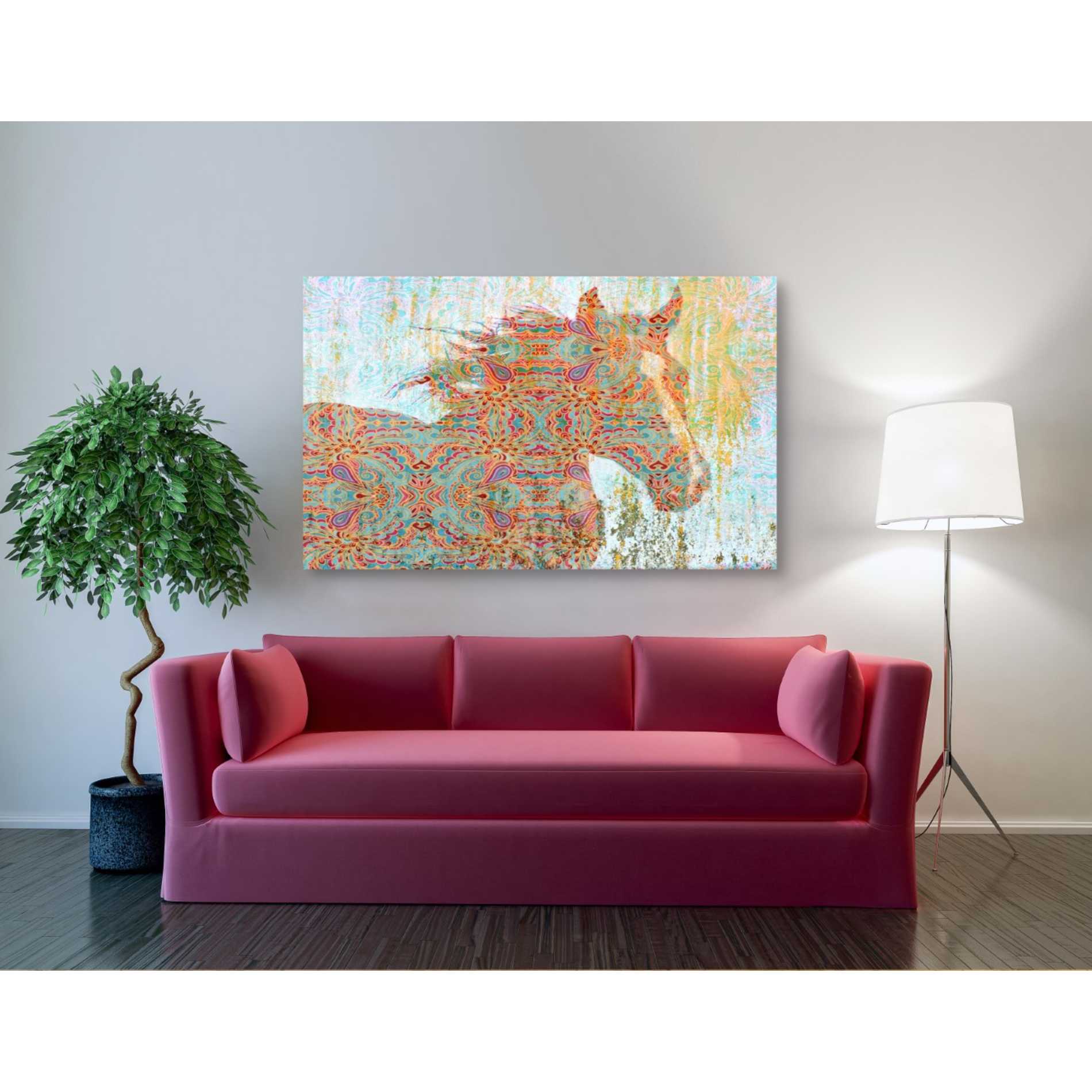 'Pattern Horse' by Irena Orlov, Canvas Wall Art,54 x 40