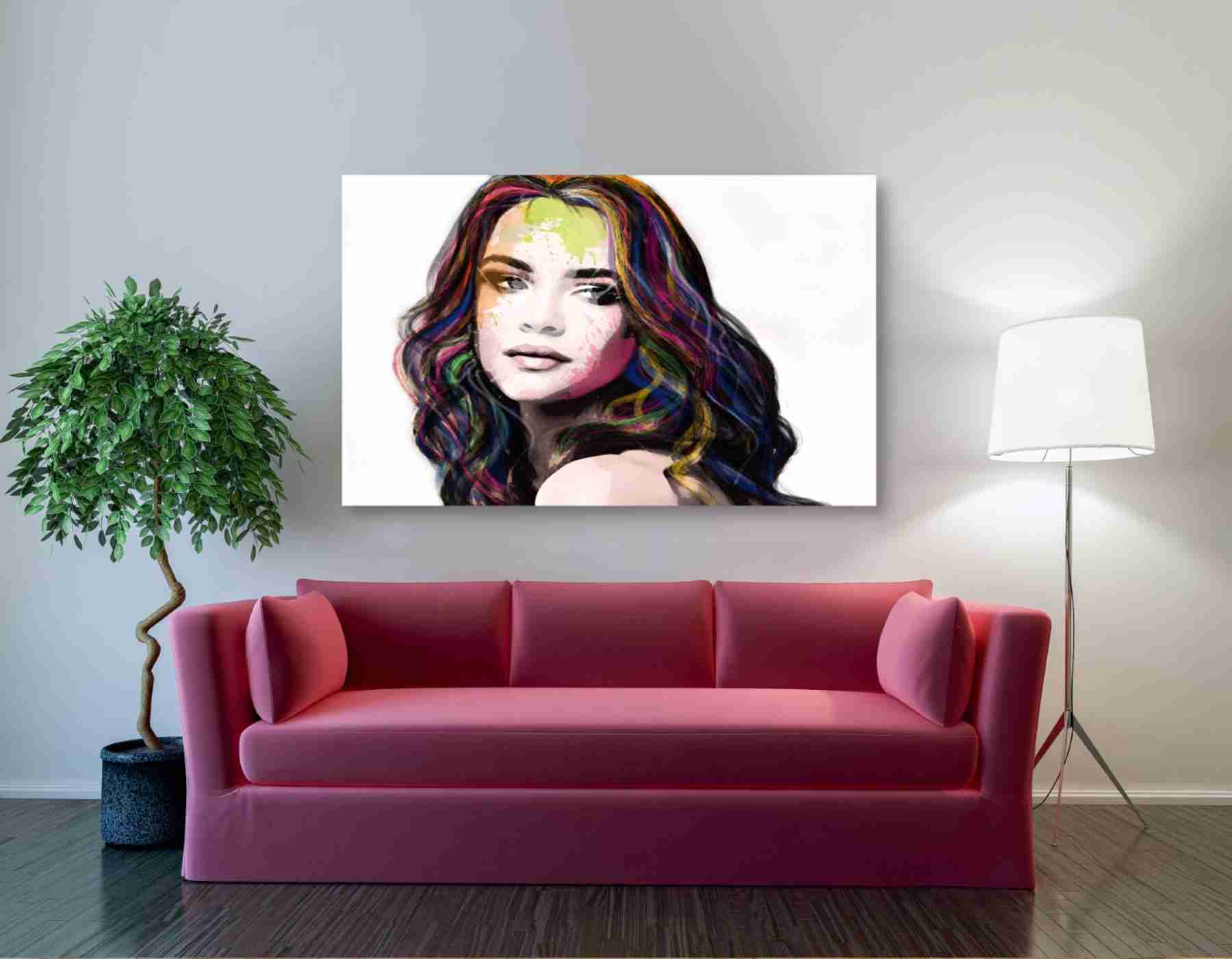 'Girl in Colour' by Karen Smith, Canvas Wall Art,54x40