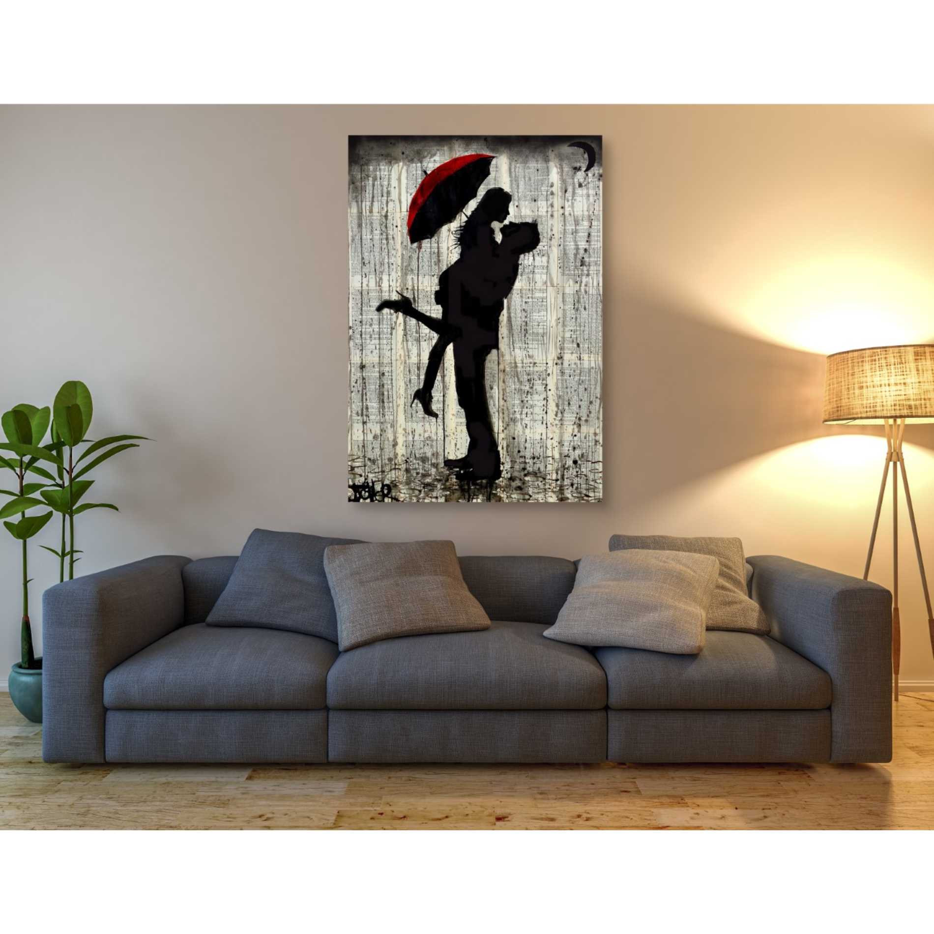 'Love and Rain' by Loui Jover, Canvas Wall Art,40 x 60