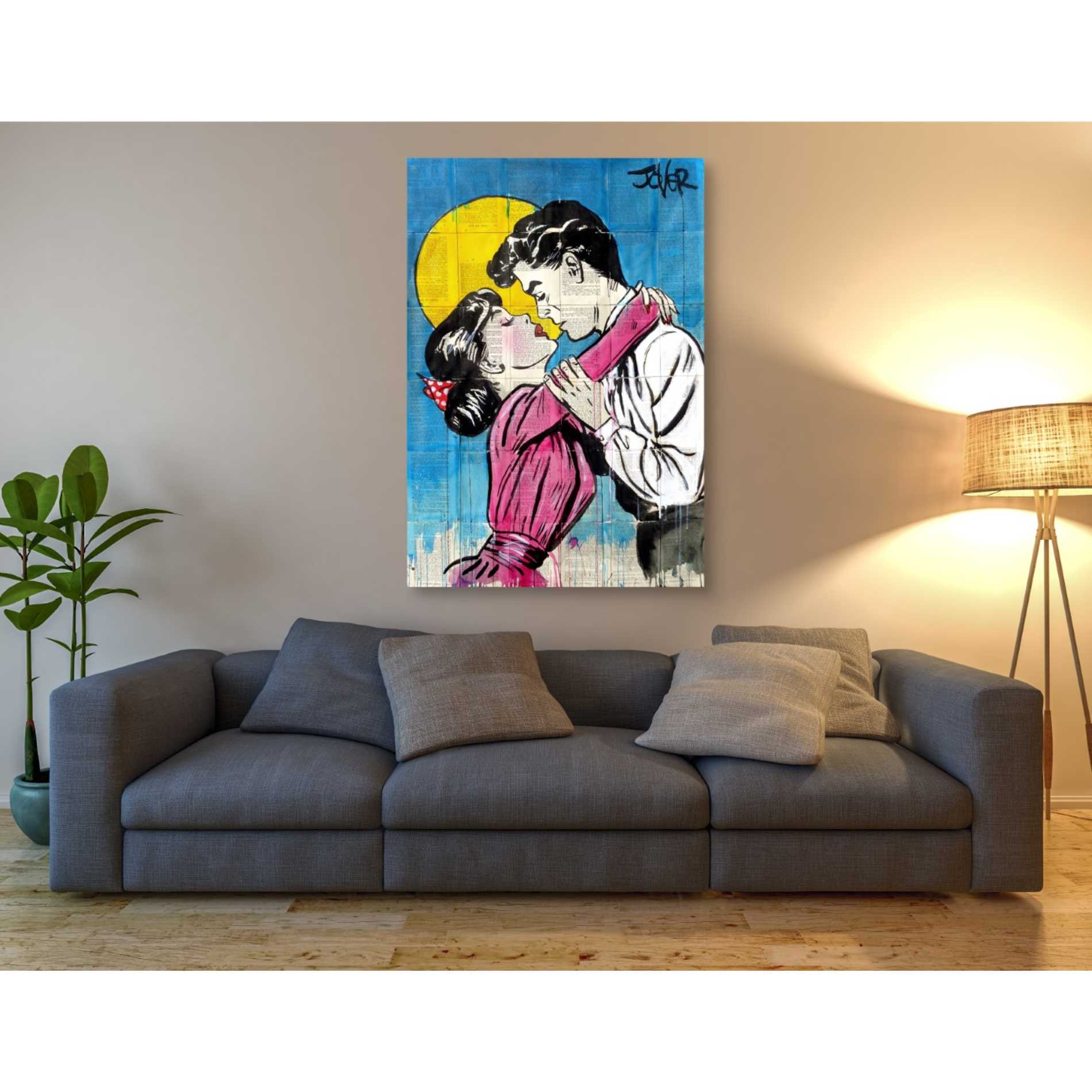 'Love Moon Pop' by Loui Jover, Canvas Wall Art,40 x 60