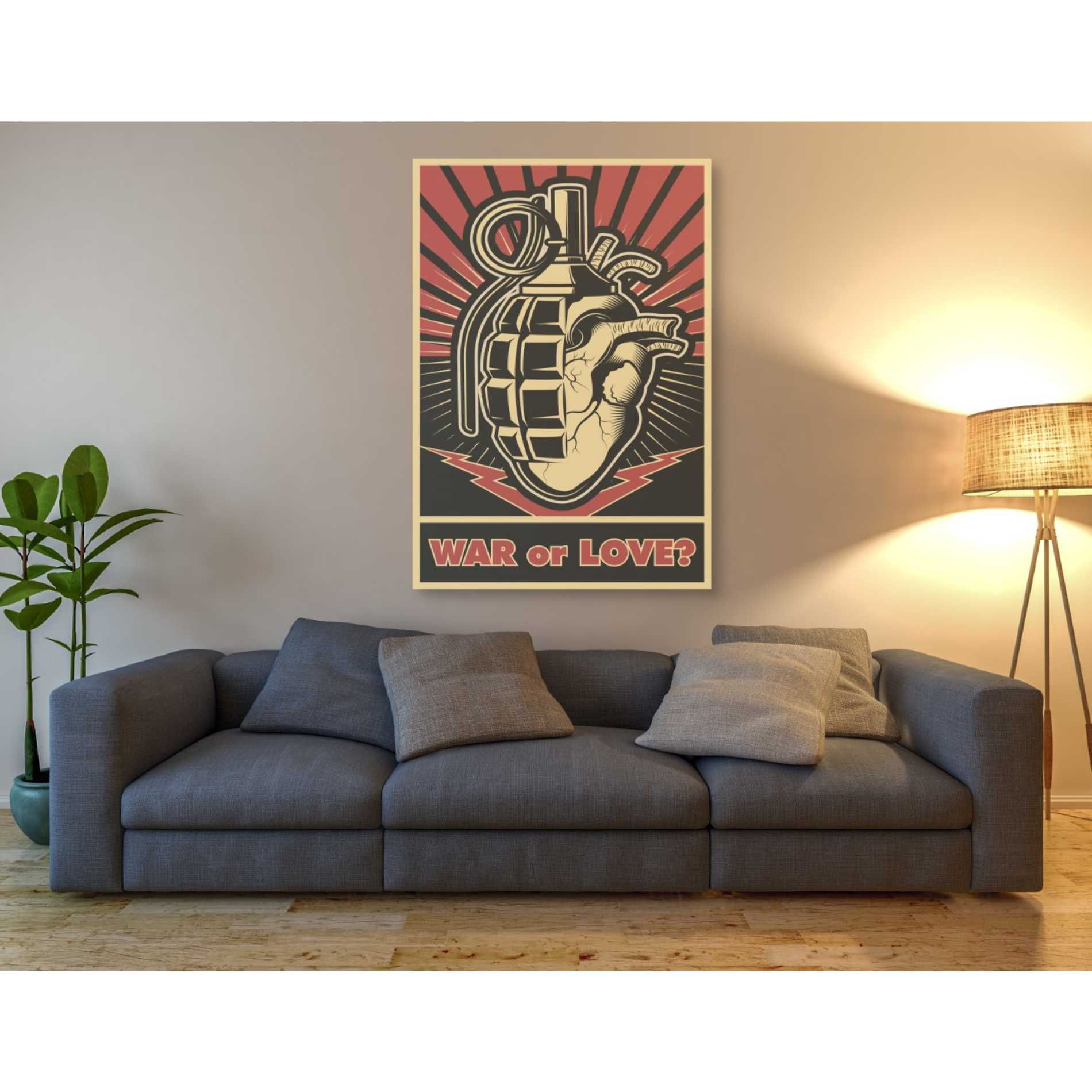 'War or Love' Canvas Wall Art,40 x 60