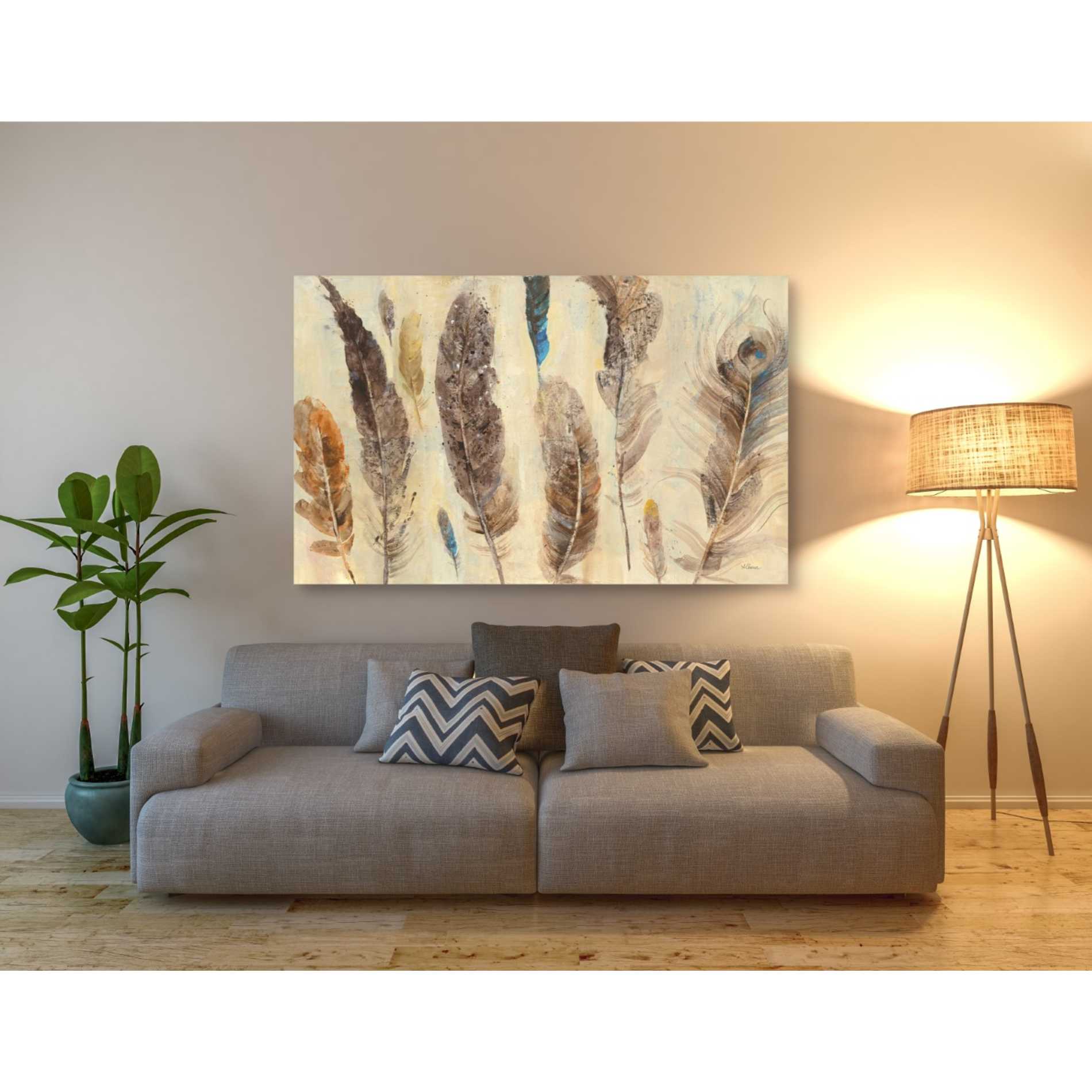 'Feather Study' by Albena Hristova, Canvas Wall Art,60 x 40