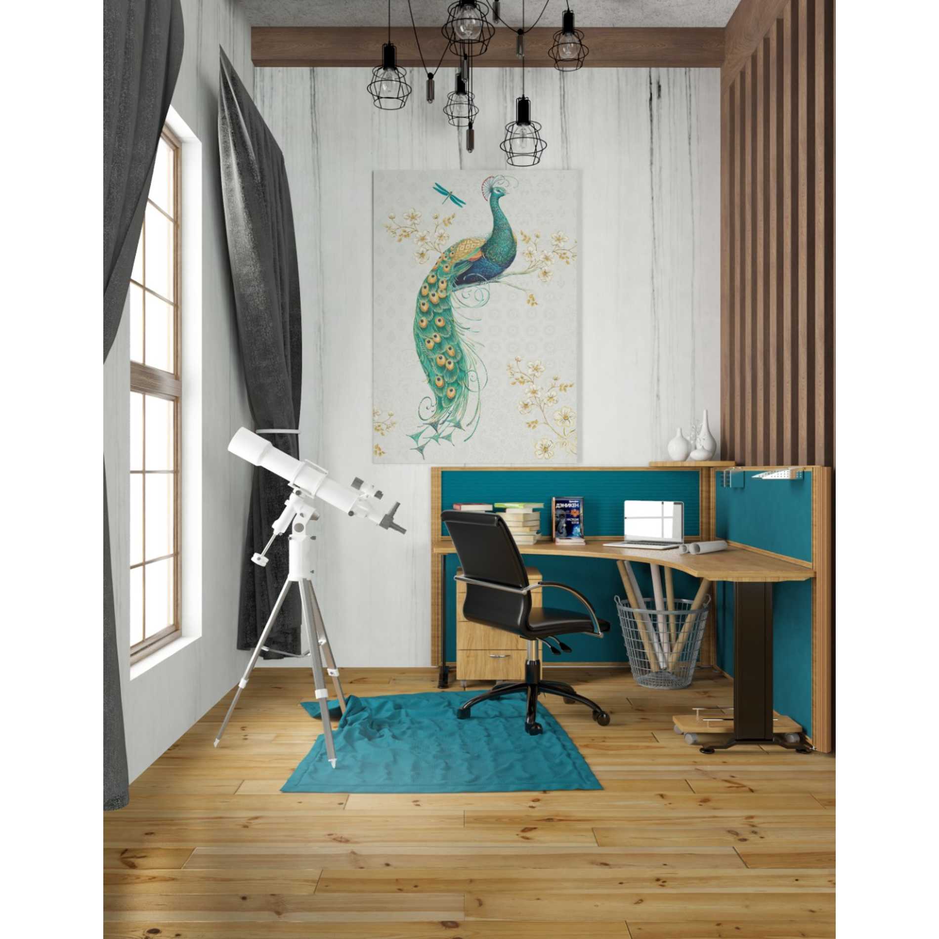 'Ornate Peacock IXA' by Daphne Brissonet, Canvas Wall Art,40 x 60