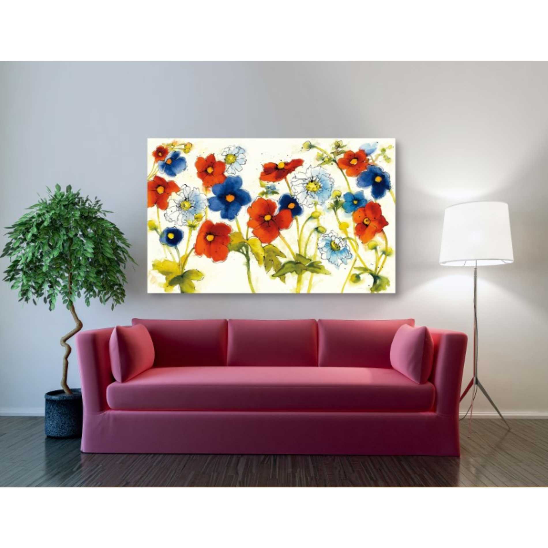 'Independent Blooms I' by Shirley Novak, Canvas Wall Art,60 x 40