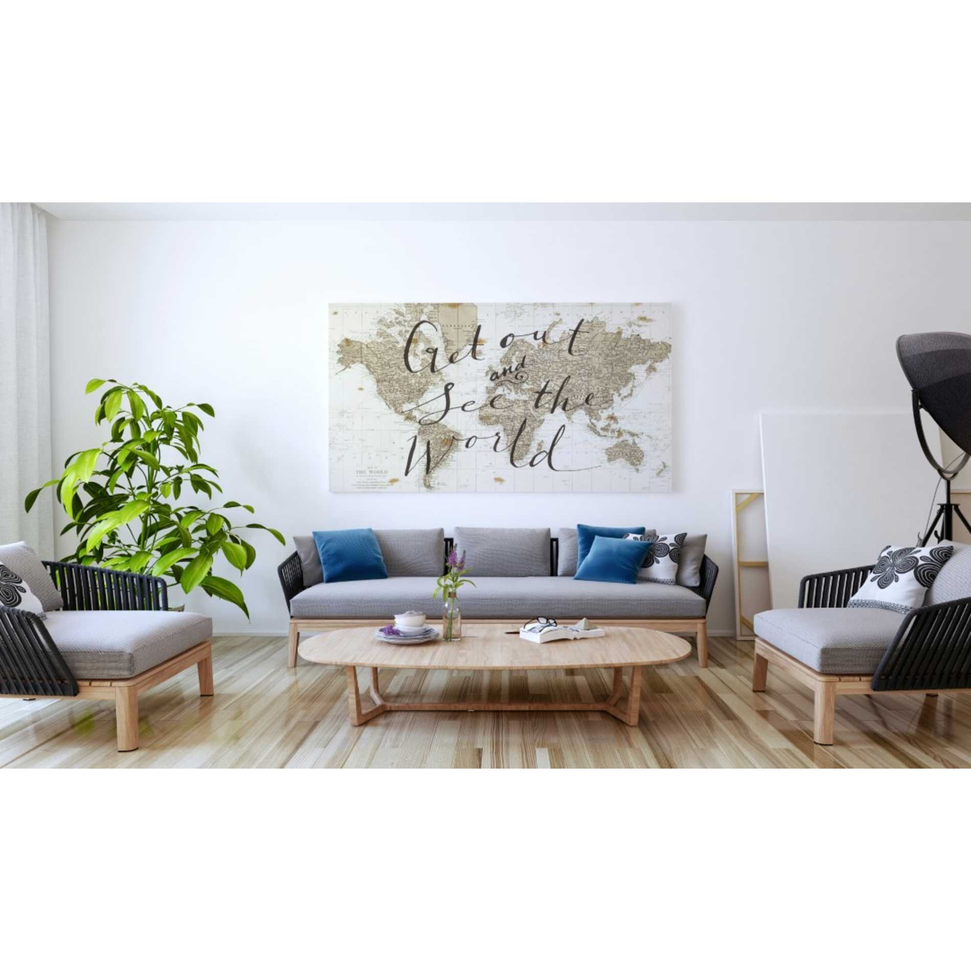 'Get Out and See the World' by Sara Zieve Miller, Canvas Wall Art,60 x 40