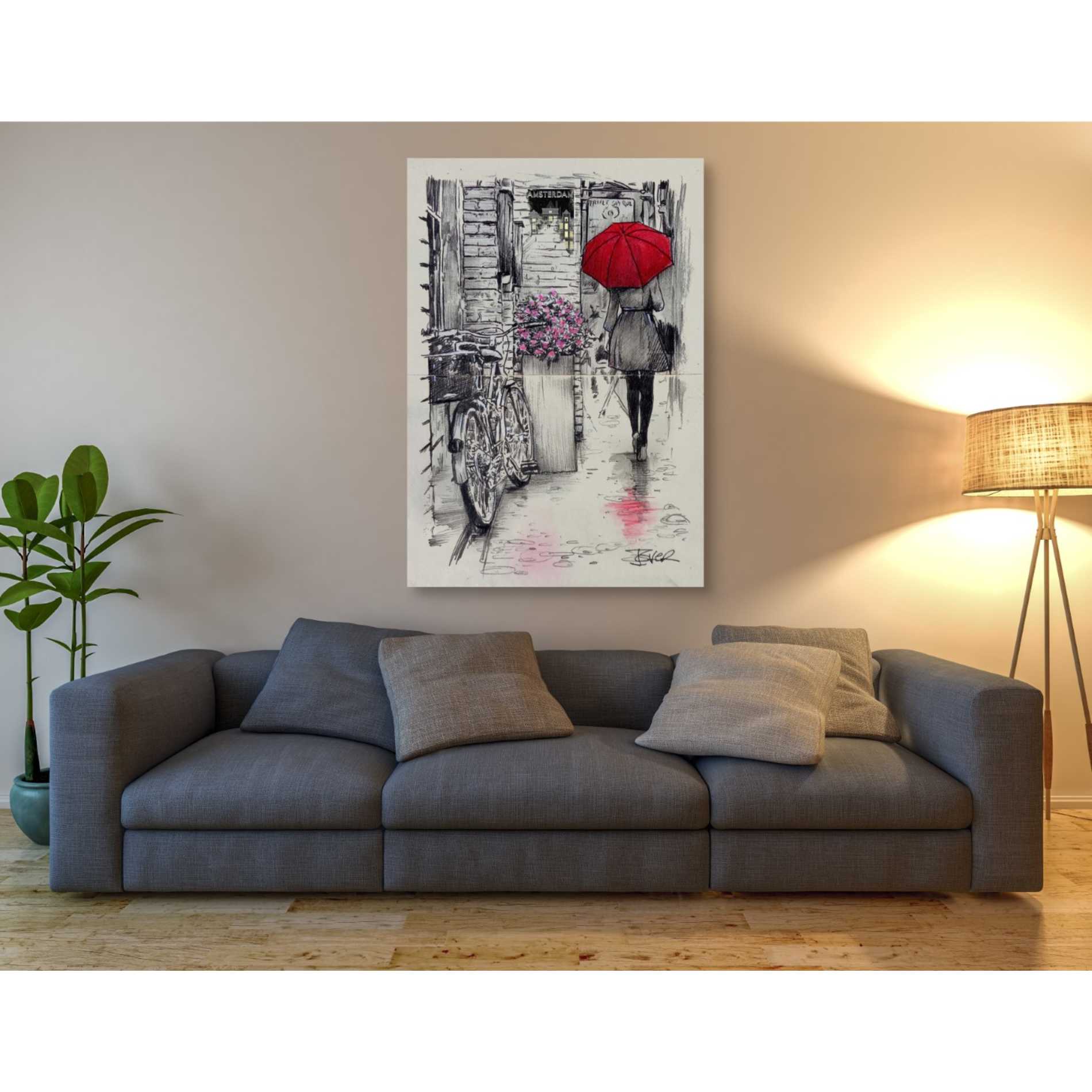 'Amsterdam Walk' by Loui Jover, Canvas Wall Art,40 x 60