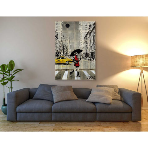 Image of 'Red Coat' by Loui Jover, Canvas Wall Art,40 x 60