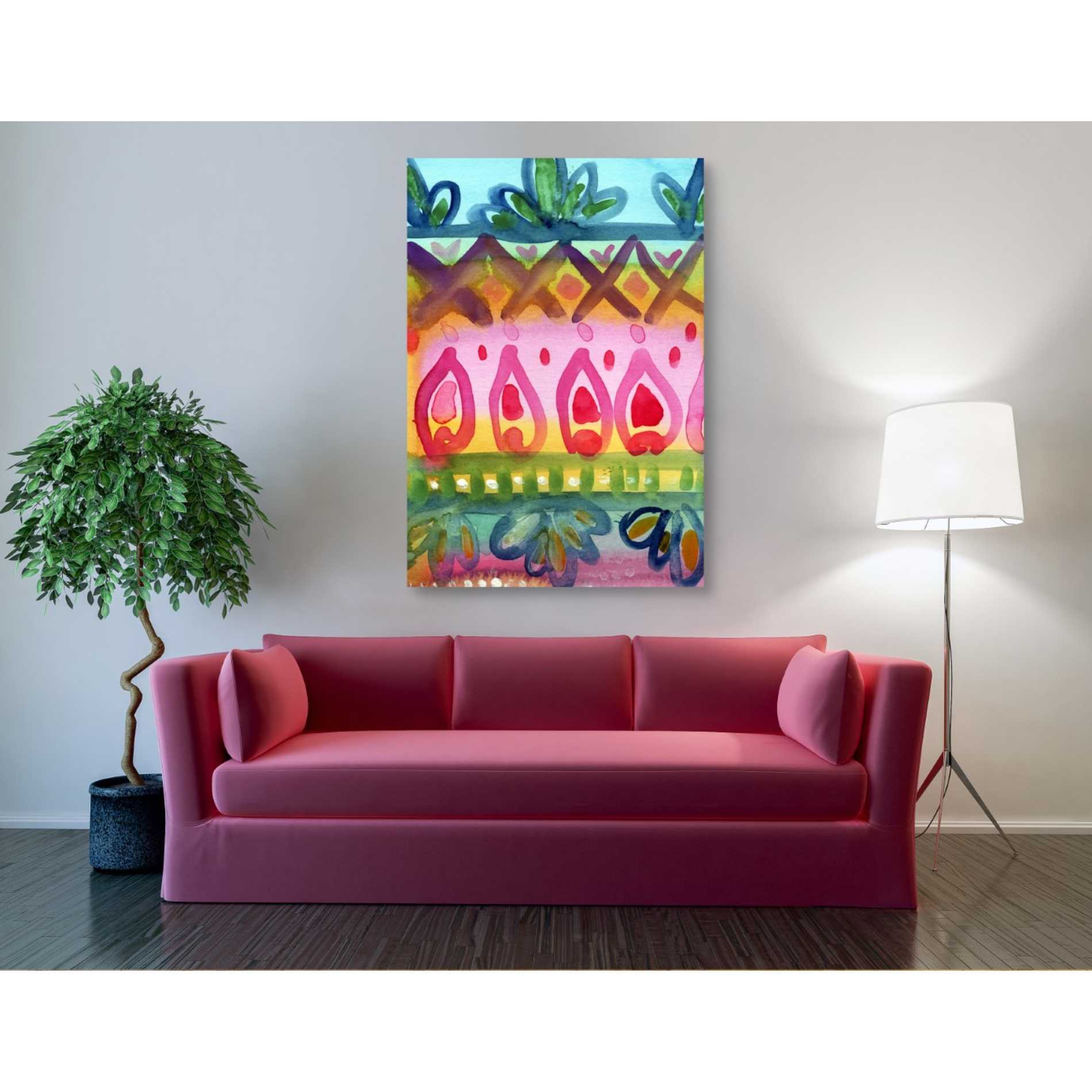 'Fiesta Iv' by Linda Woods, Canvas Wall Art,40 x 60