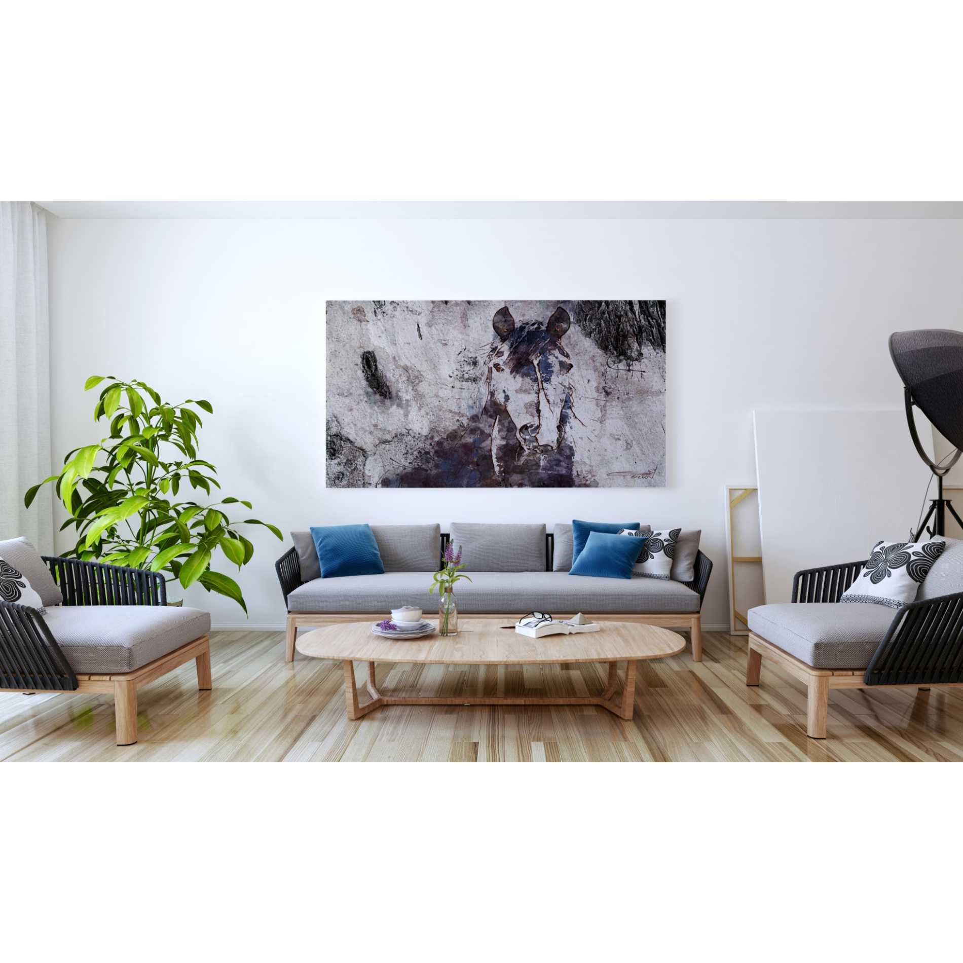 'Mustang Horse 22' by Irena Orlov, Canvas Wall Art,60 x 40