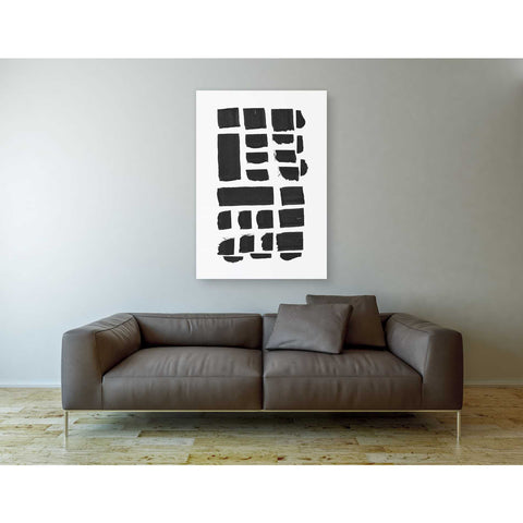 Image of 'Black and White Pattern II' by Linda Woods, Canvas Wall Art,40 x 60