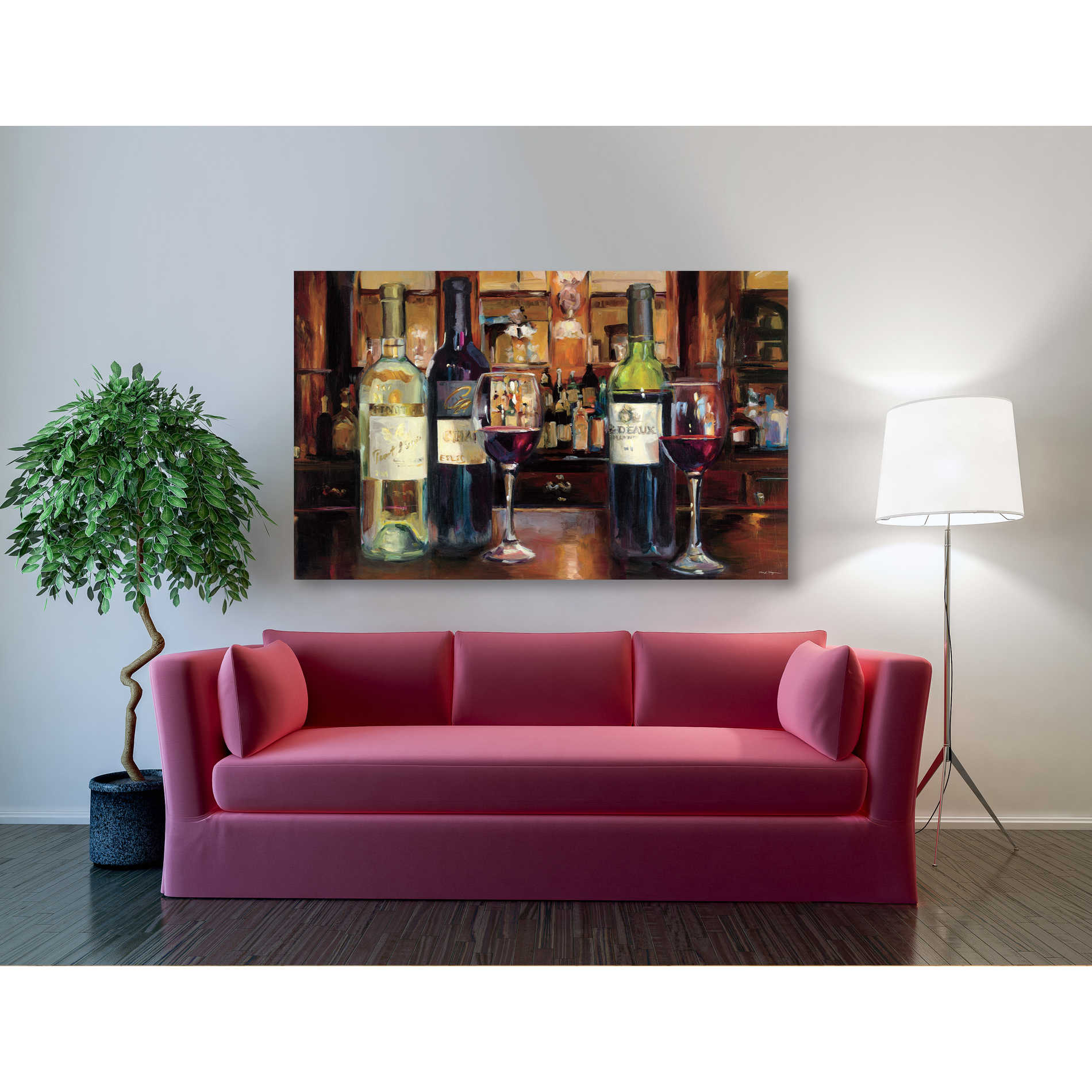 'A Reflection of Wine' by Marilyn Hageman, Canvas Wall Art,60 x 40
