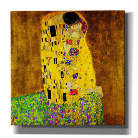 'The Kiss' by Gustav Klimt, Canvas Wall Art