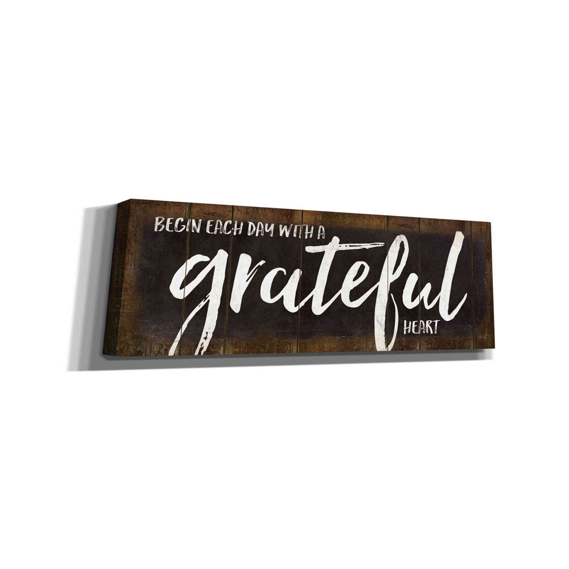 'Begin Each Day with a Grateful Heart' by Marla Rae, Canvas Wall Art