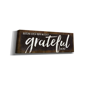 'Begin Each Day with a Grateful Heart' by Marla Rae, Canvas Wall Art