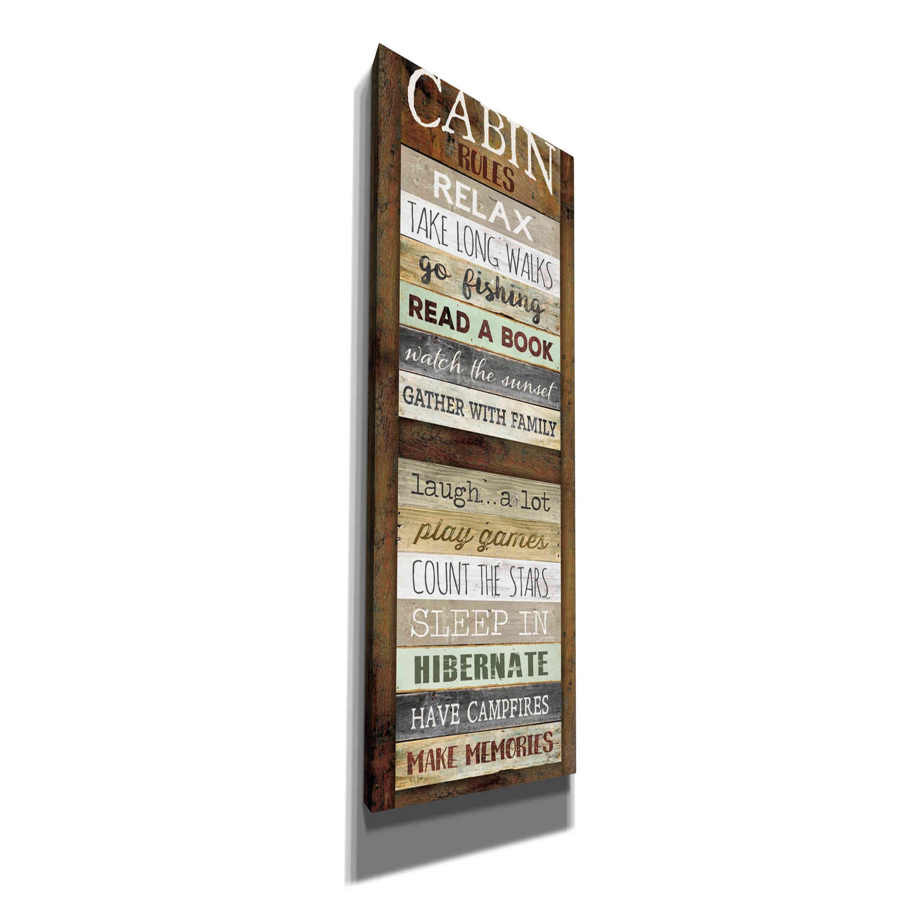 'Cabin Rules' by Marla Rae, Canvas Wall Art