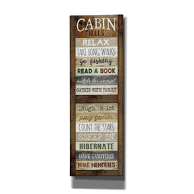 'Cabin Rules' by Marla Rae, Canvas Wall Art