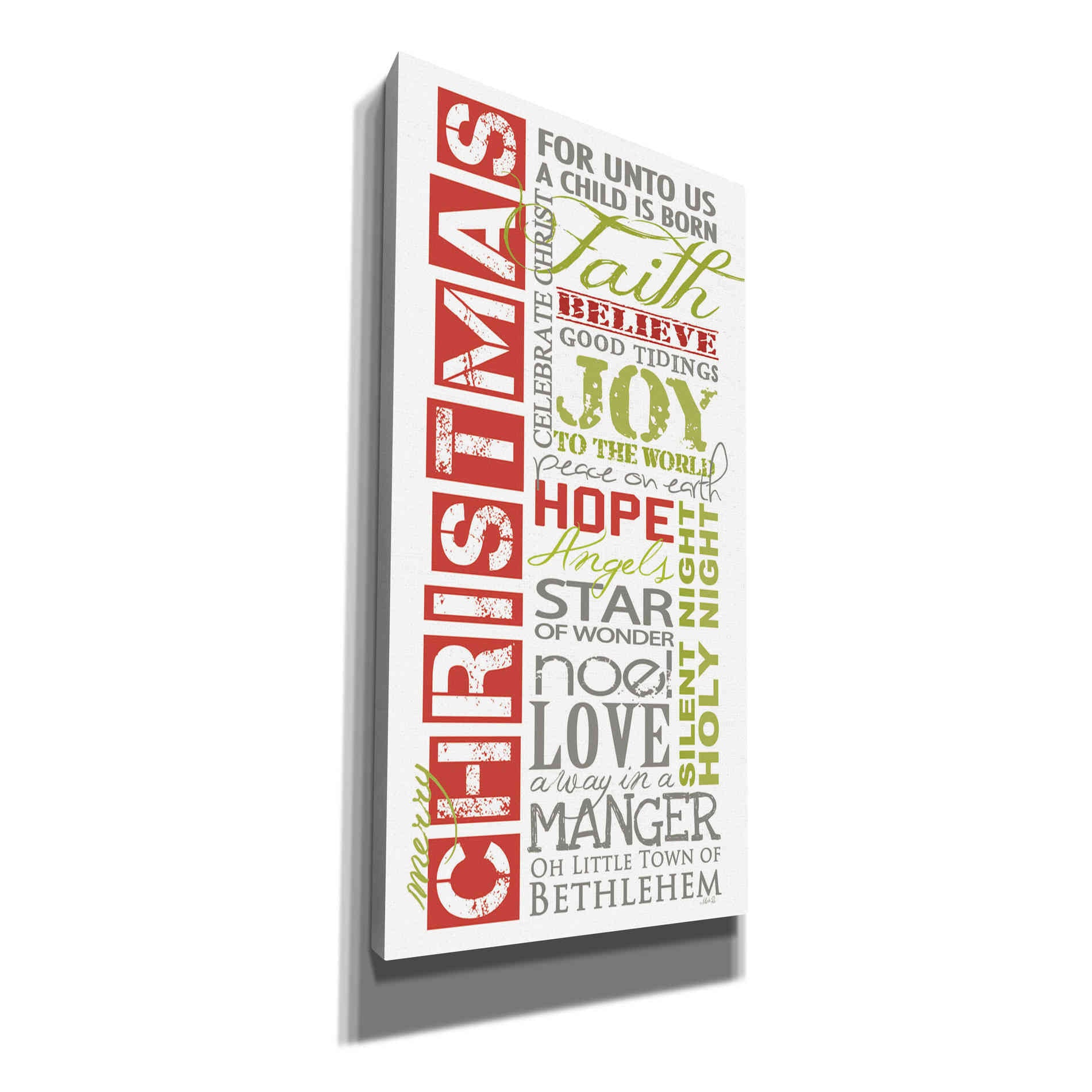 'Merry Christmas' by Marla Rae, Canvas Wall Art
