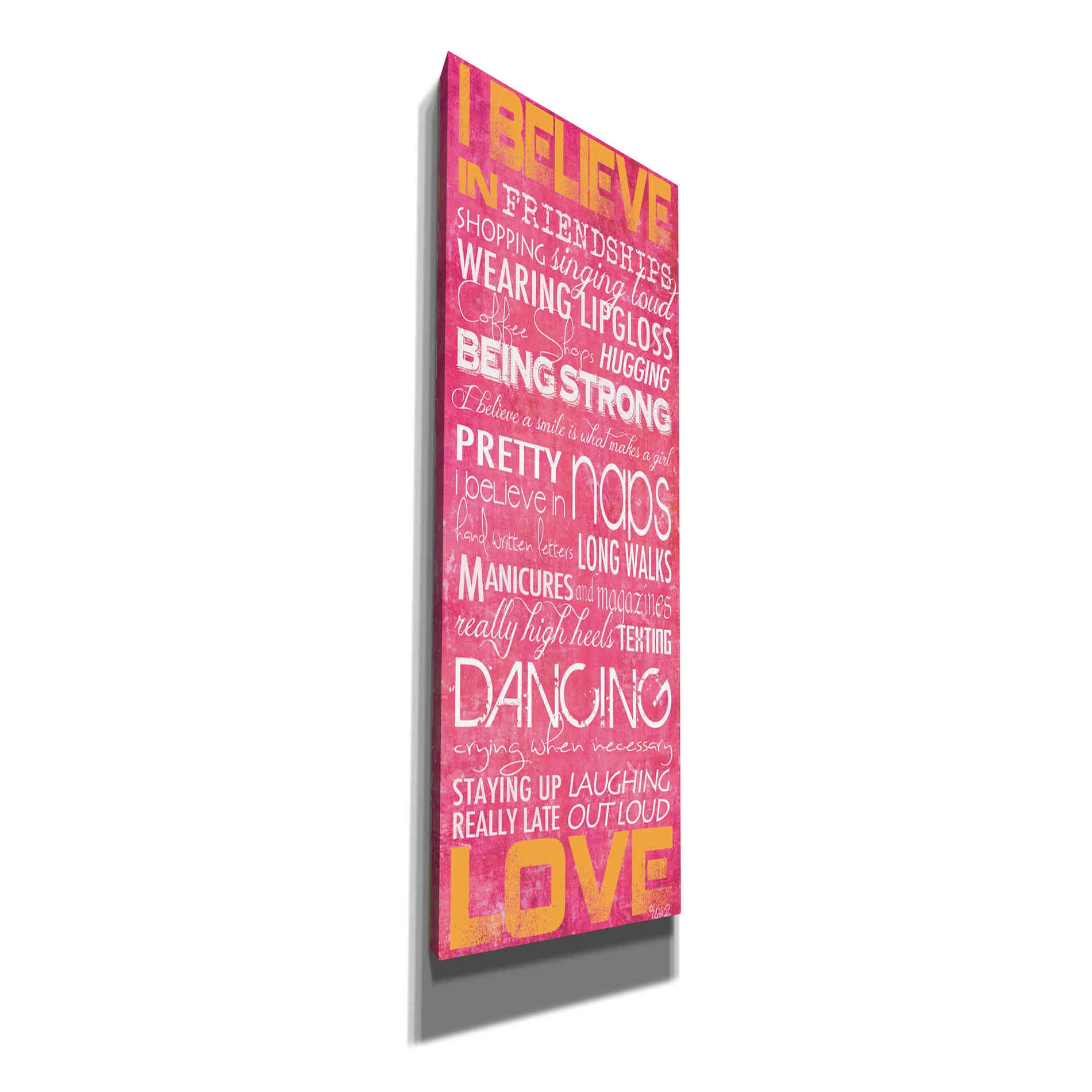 'I Believe in Love' by Marla Rae, Canvas Wall Art