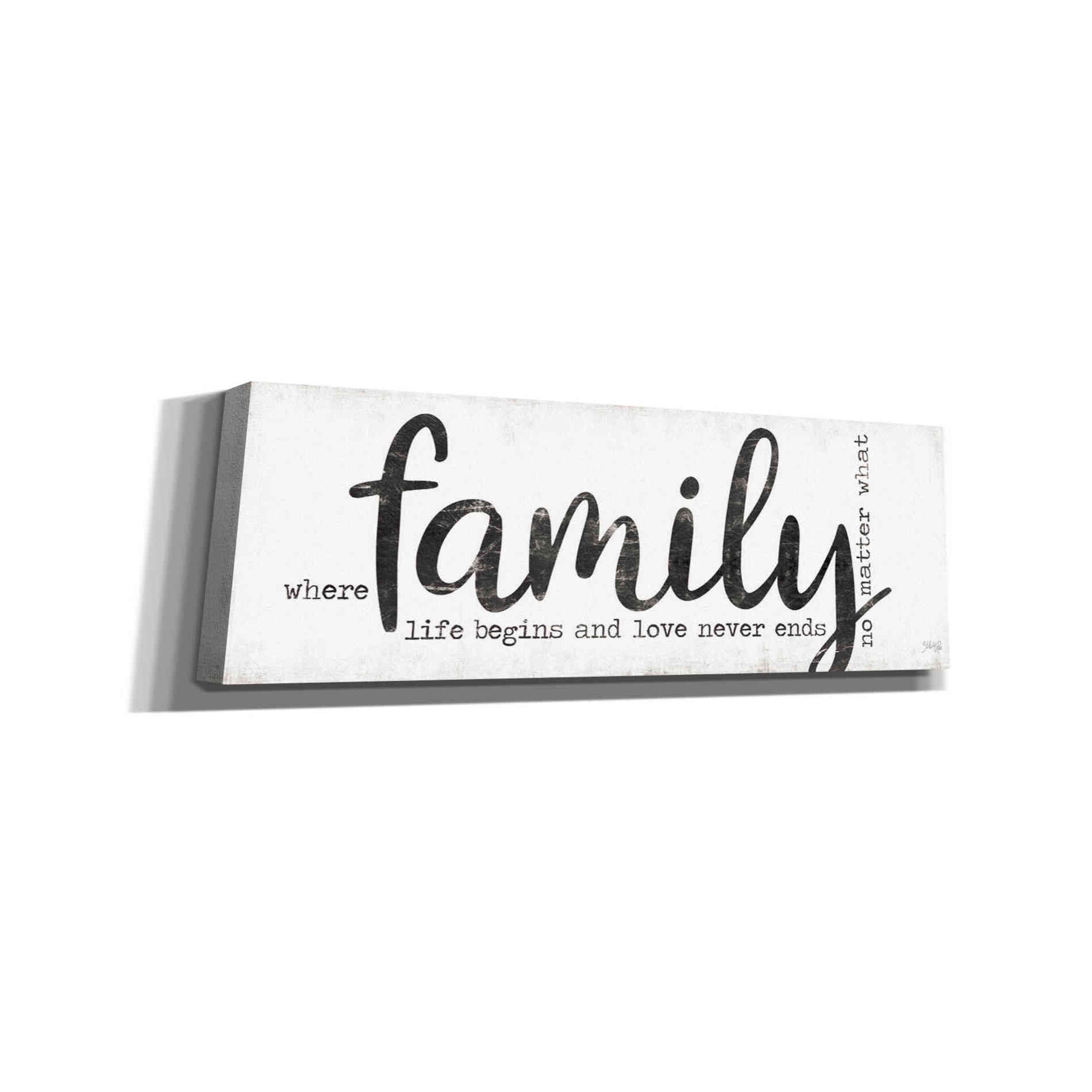 'Family Where Life Begins' by Marla Rae, Canvas Wall Art