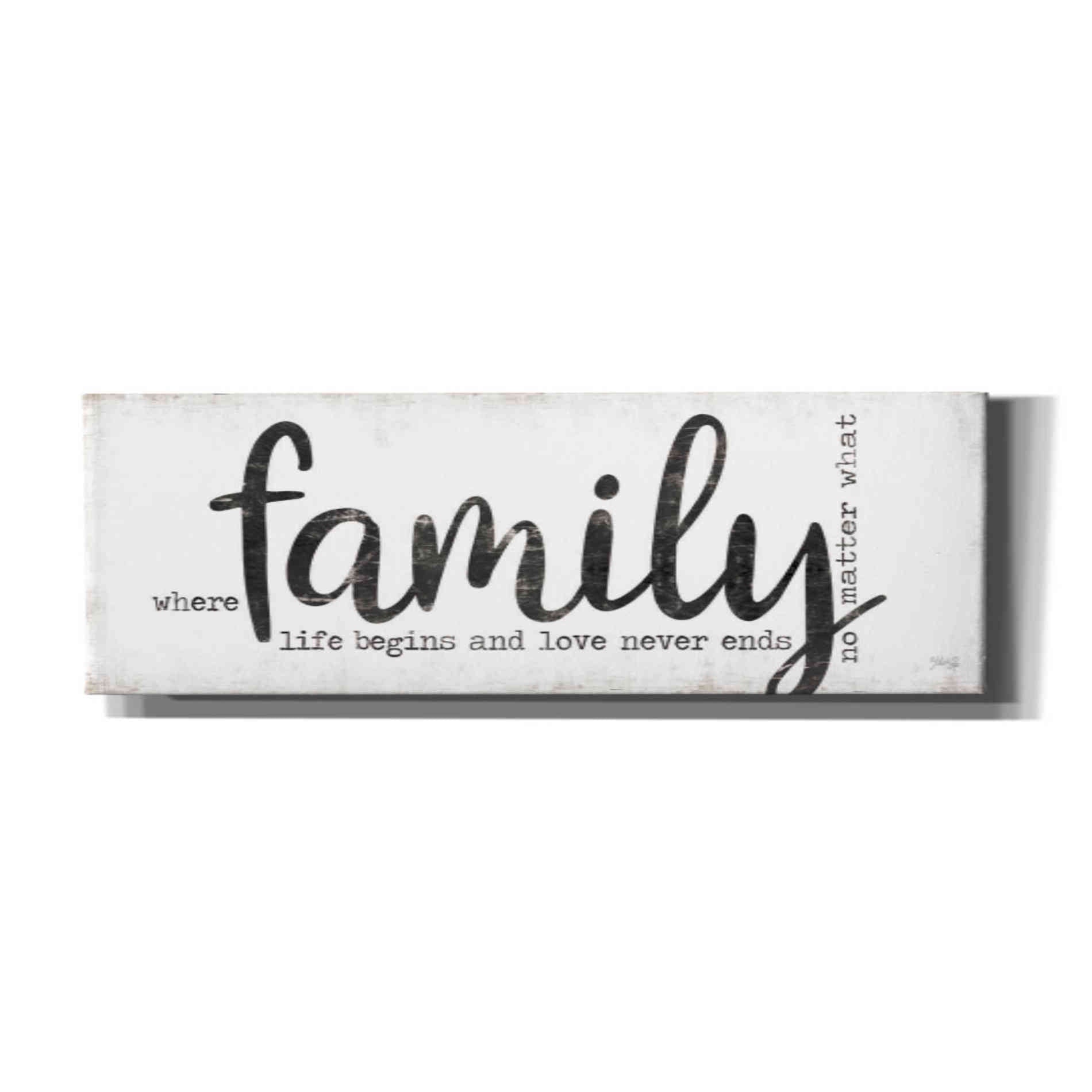 'Family Where Life Begins' by Marla Rae, Canvas Wall Art
