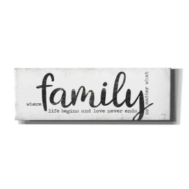 'Family Where Life Begins' by Marla Rae, Canvas Wall Art