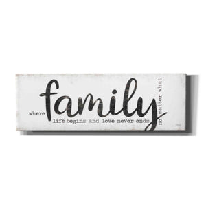 'Family Where Life Begins' by Marla Rae, Canvas Wall Art
