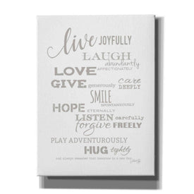 'Live Joyfully' by Marla Rae, Canvas Wall Art