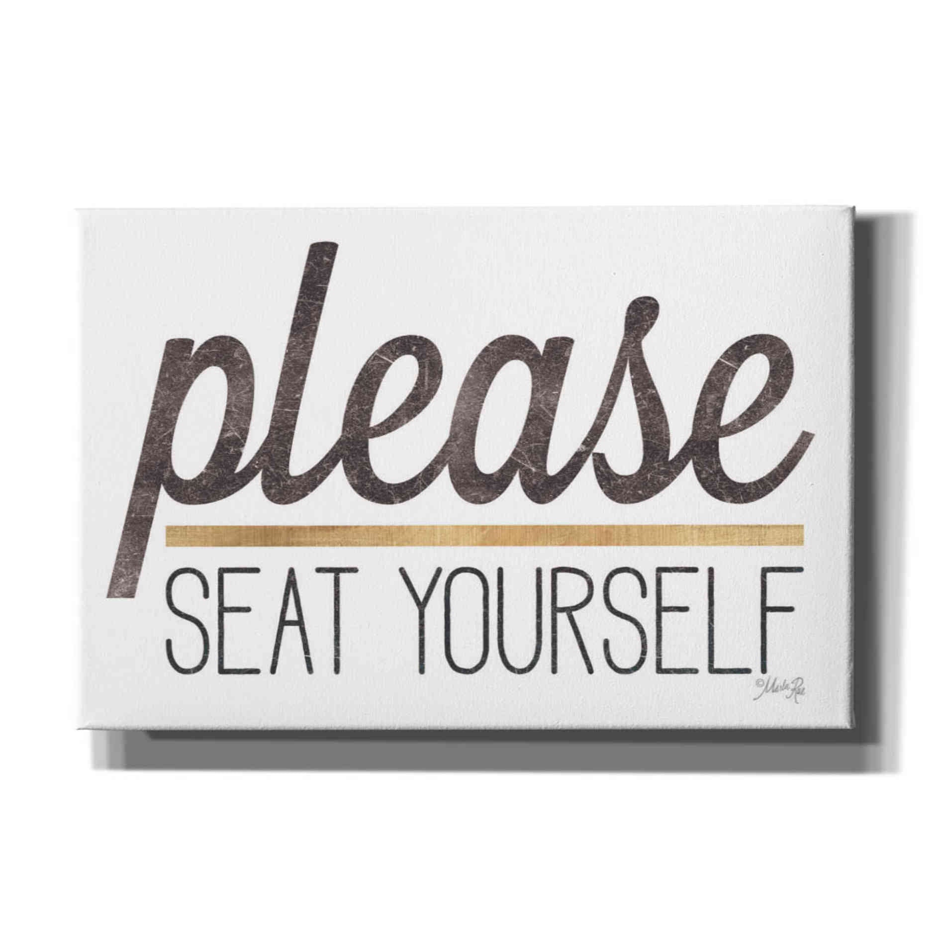 'Please Seat Yourself' by Marla Rae, Canvas Wall Art