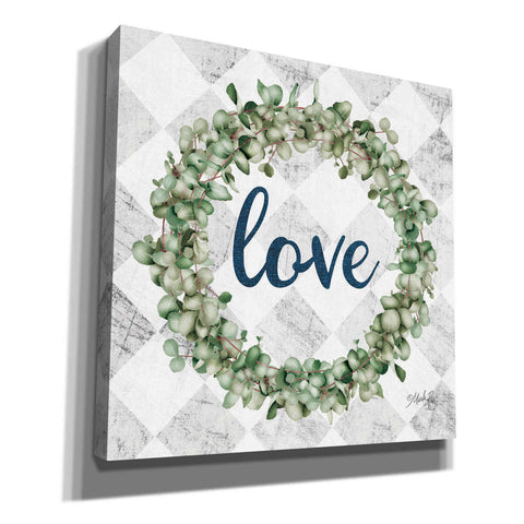 Image of 'Love Eucalyptus Wreath' by Marla Rae, Canvas Wall Art