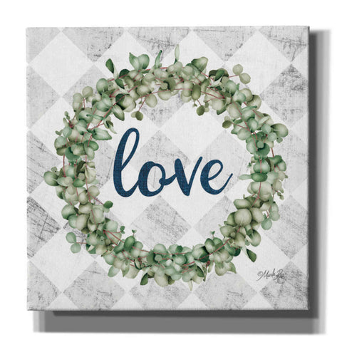 Image of 'Love Eucalyptus Wreath' by Marla Rae, Canvas Wall Art