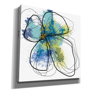 'Azure Petals I' by Jan Weiss, Canvas Wall Art