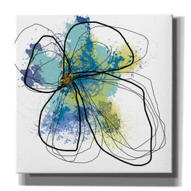 'Azure Petals I' by Jan Weiss, Canvas Wall Art