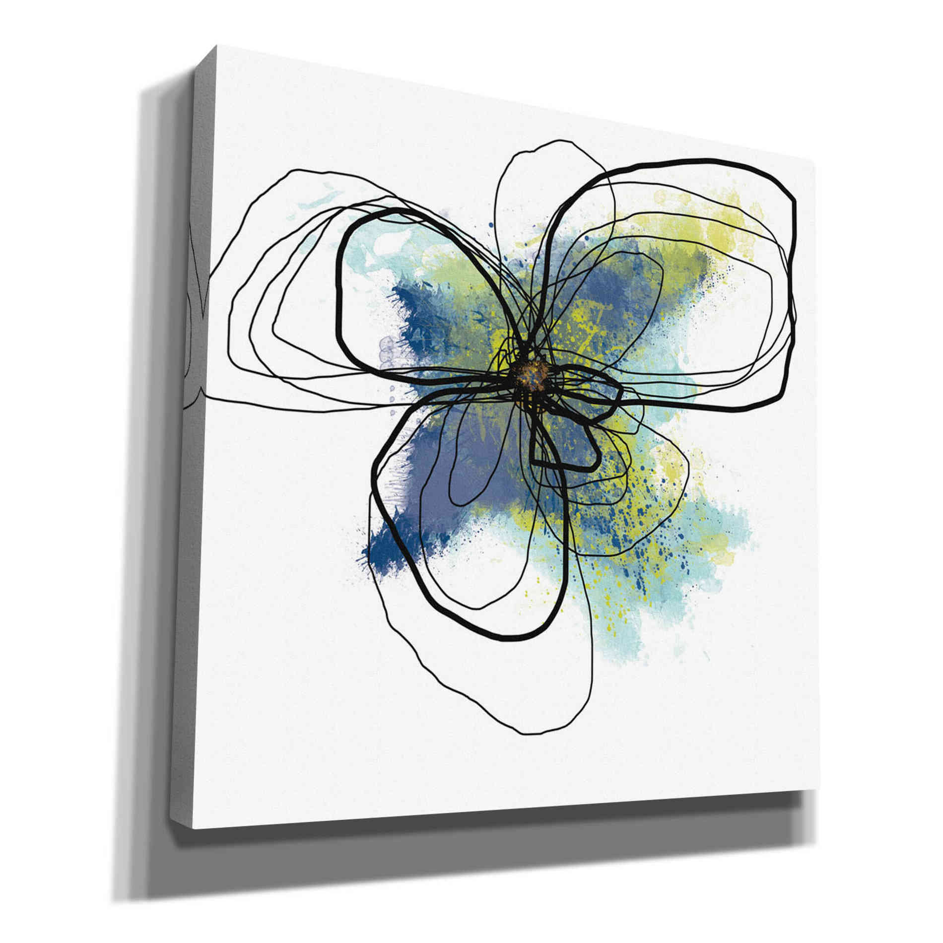'Azure Petals II' by Jan Weiss, Canvas Wall Art