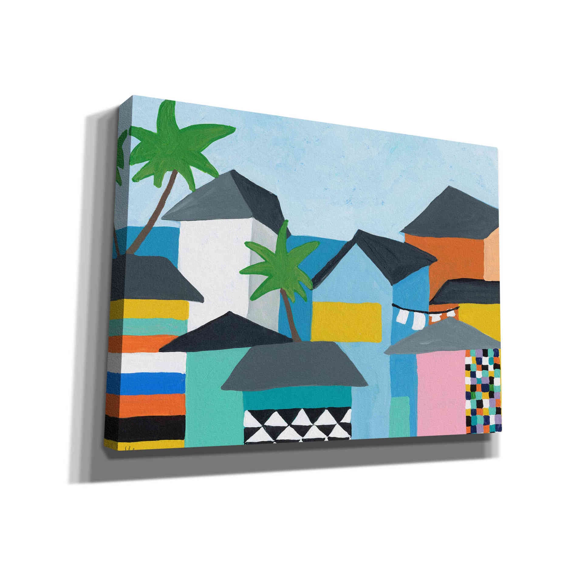 'Beachfront Property 3' by Jan Weiss, Canvas Wall Art