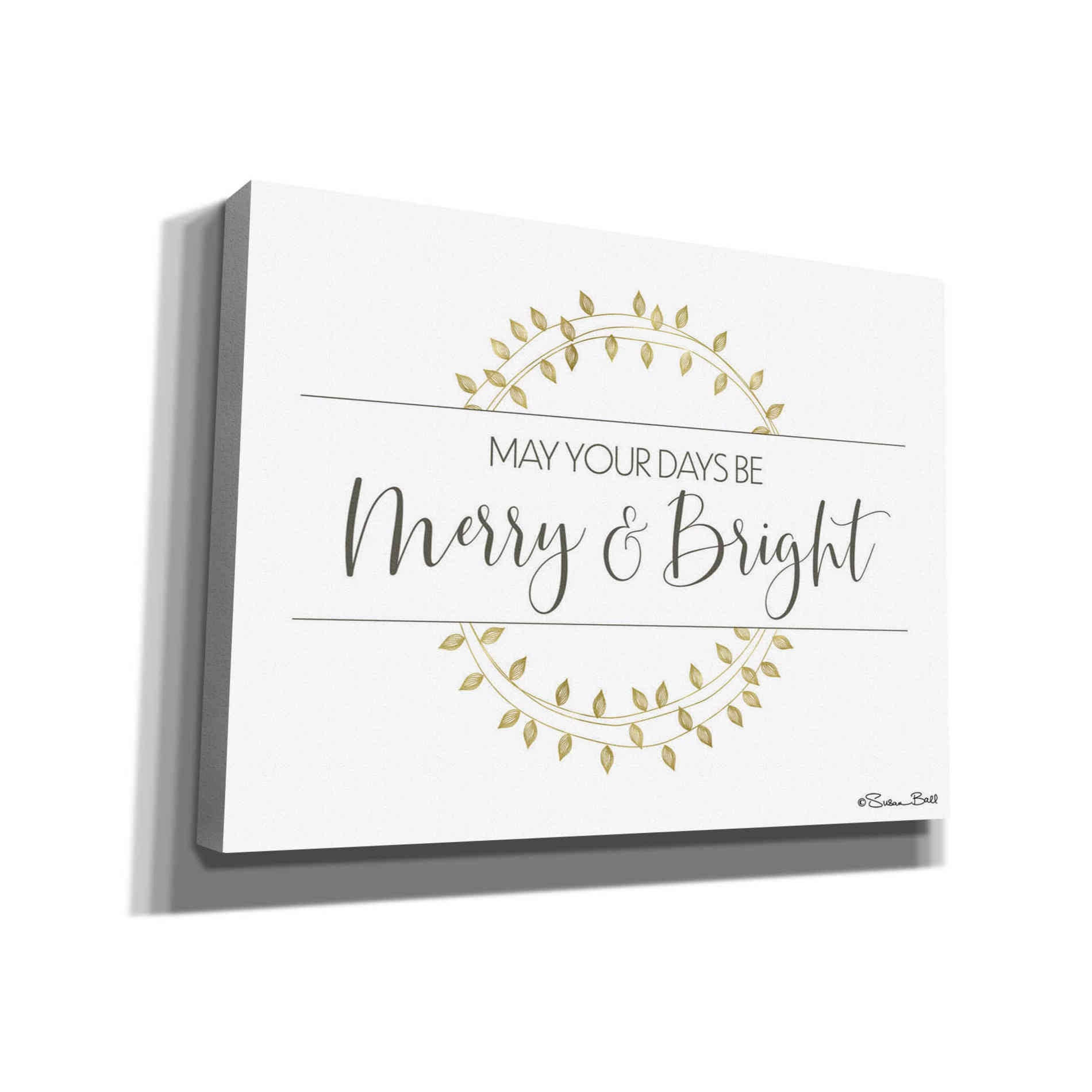 'Merry & Bright Wreath' by Susan Ball, Canvas Wall Art