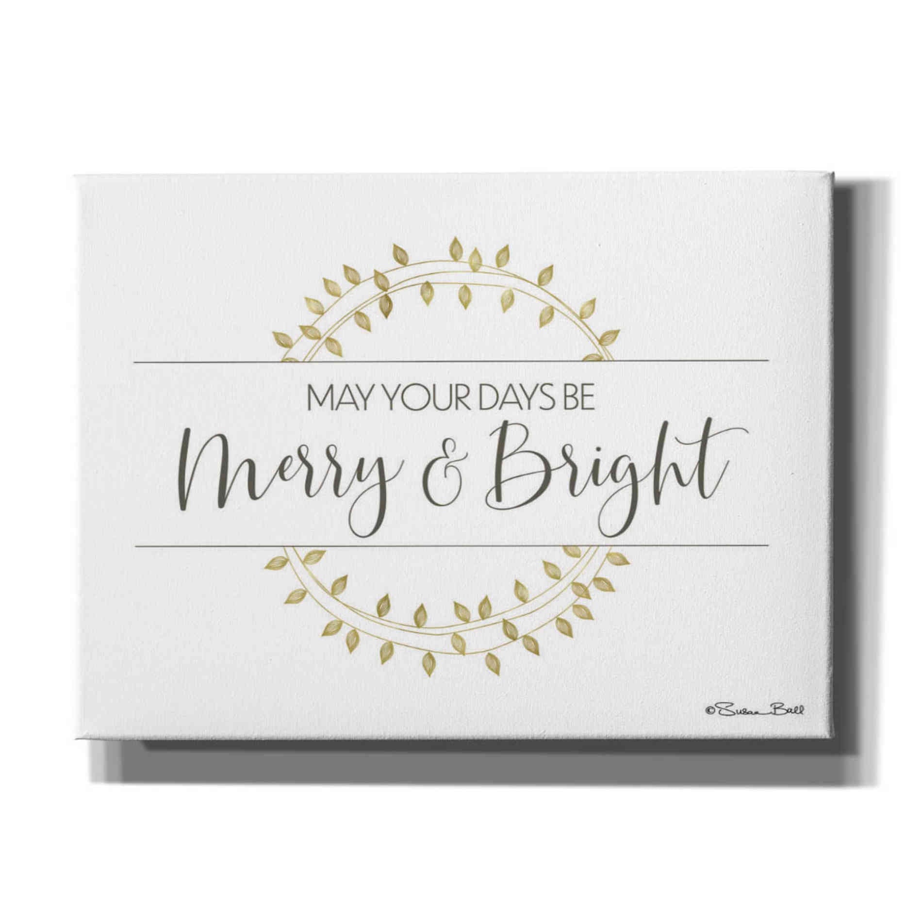 'Merry & Bright Wreath' by Susan Ball, Canvas Wall Art