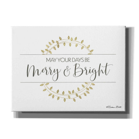 Image of 'Merry & Bright Wreath' by Susan Ball, Canvas Wall Art